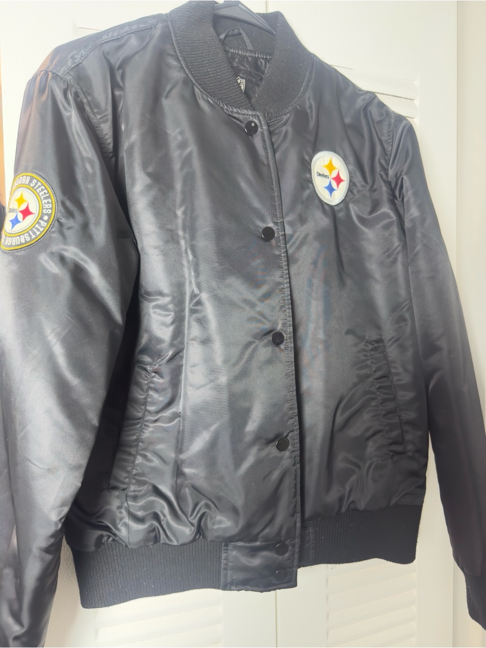 NFL Black Satin Team Apparel Jacket